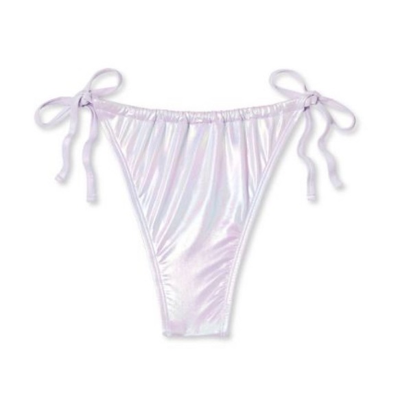 NWT WILD FABLE BIKINI BOTTOM CHEEKY LIGHT PURPLE IRIDESCENT - Picture 2 of 5